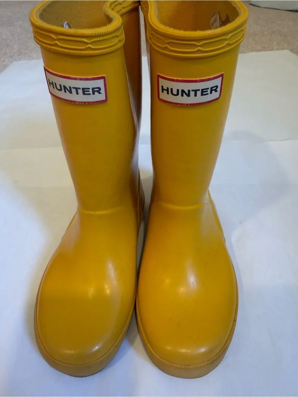 Hunter Kids Yellow Rubber Rain Boots Size US 11